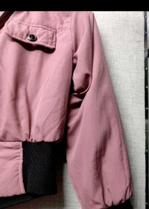 CROP PINK BAGGY JACKET