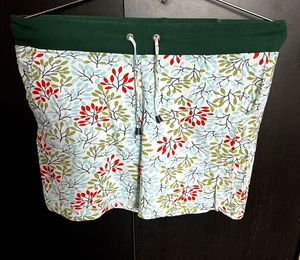 Green Floral Shorts