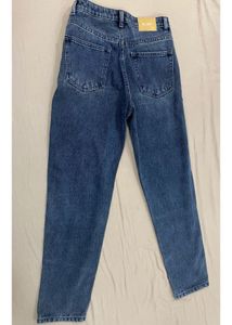 Charcoal Blue Mom Fit Jeans – Waist 28
