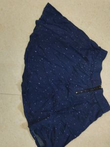 Navy blue mini skirt