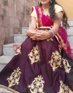 Purple Colour Party Wear Lehenga