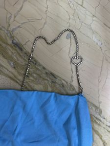 Blue Chain Strap Top