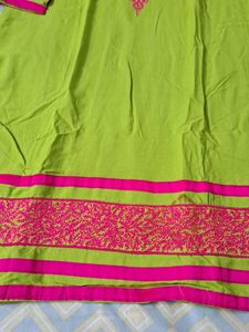Green Embroidered Kurta