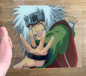 Naruto and Jiraiya Glass Painting