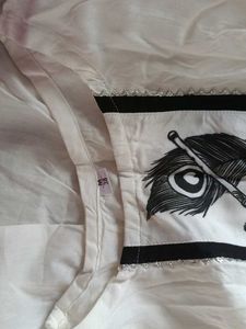 White Printed Top