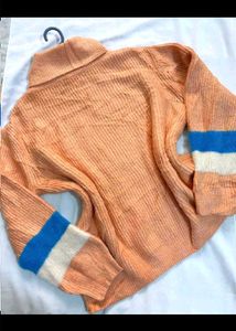 Peach Turtleneck Sweater