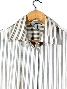 H&amp;M Cream Striped Shirt (Women)