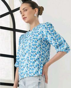 Peasant Sleeves Floral Printed Top(Free Delivery)