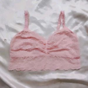 Pink Lace Bralette bra