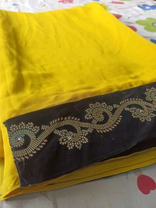 FANCY PARTY WEAR YELLOW &amp; BLACK