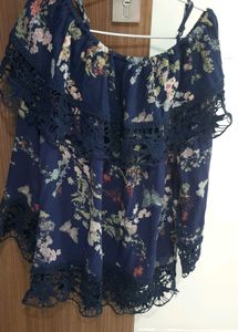 Floral Lace Trim Top