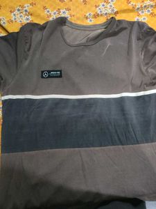 official Mercedes merch Striped T-Shirt