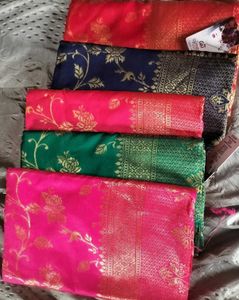 Assorted Silk Blend Sarees - Vibrant Colors