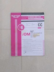 Class 6 IOM Math Olympiad Original Question Paper