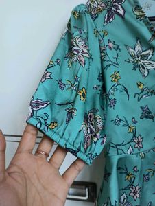 Floral Print Peplum Top