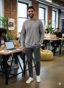 🔥 ZARA Steal! Elevated Ash Grey Long-Sleeve ☁️