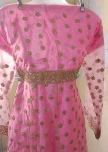 Pink &amp; Gold Embellished Ethnic Gown