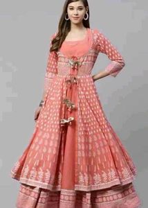 Elegant Ethnic Gown with Jacket