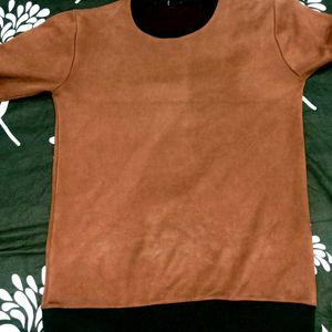 Brown Suede Crewneck