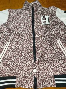 Rare Y2K Leopard Print Varsity Jacket