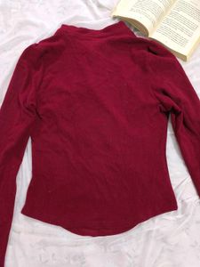 Burgundy Long Sleeve Top❤️