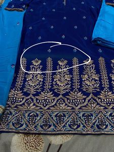 Dabka Embroidered Silk Suit
