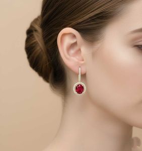 Red &amp; Gold Earrings anti tennis