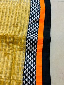 golden elegant saree