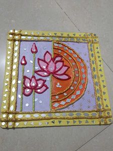 Lotus Mirrorwork Wall Art