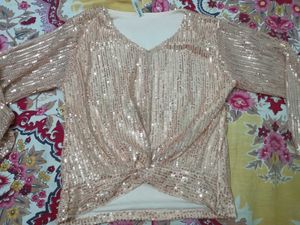 Rose Gold Sequin Top