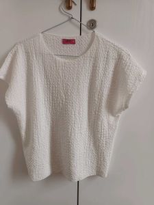 Textured White Top