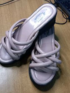 JLO Knot Detail Slide Sandals - Size 8