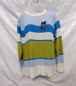 Stylish Striped Knit Sweater