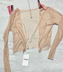 Savana Sheer Button-Down Top