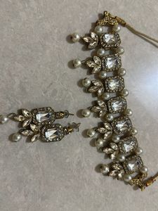 Elegant Stone &amp; Pearl Jewelry Set