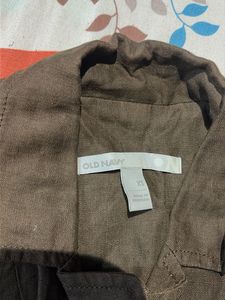 Brown Linen Blend Blazer