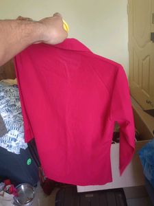 Red Button-Down Top