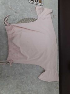 black jeans and like new dark peach top