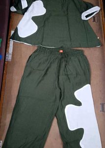 Stylish trendy must-have Olive Green Co-ord set