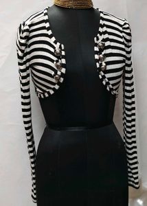 Tops For Rs.99/- Max Brand Black & White Cardigan