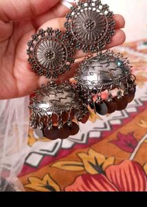 Combo Silver Jhumka Earrings