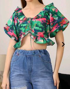 Floral Print Crop Top