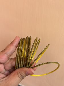 Mehendi Color Full Bangles Set