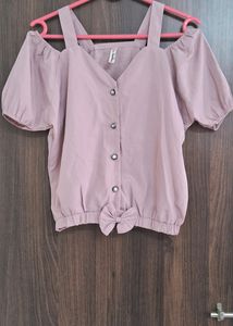 Pink Off Shoulder Top