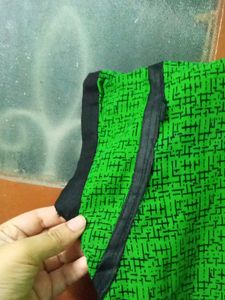 Dark Green Printed Kurta Top Size:S