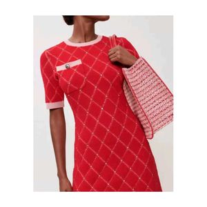 Chic Red Patterned Mini Dress