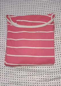 Pink Striped Midi Dress