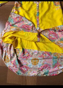Yellow Printed Shirt Dress
