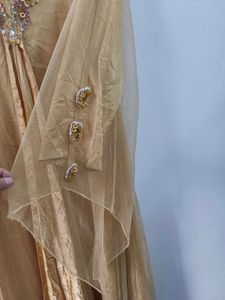 Gold Embellished Kaftan Dress