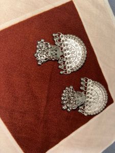 Silver Jhumka Earrings